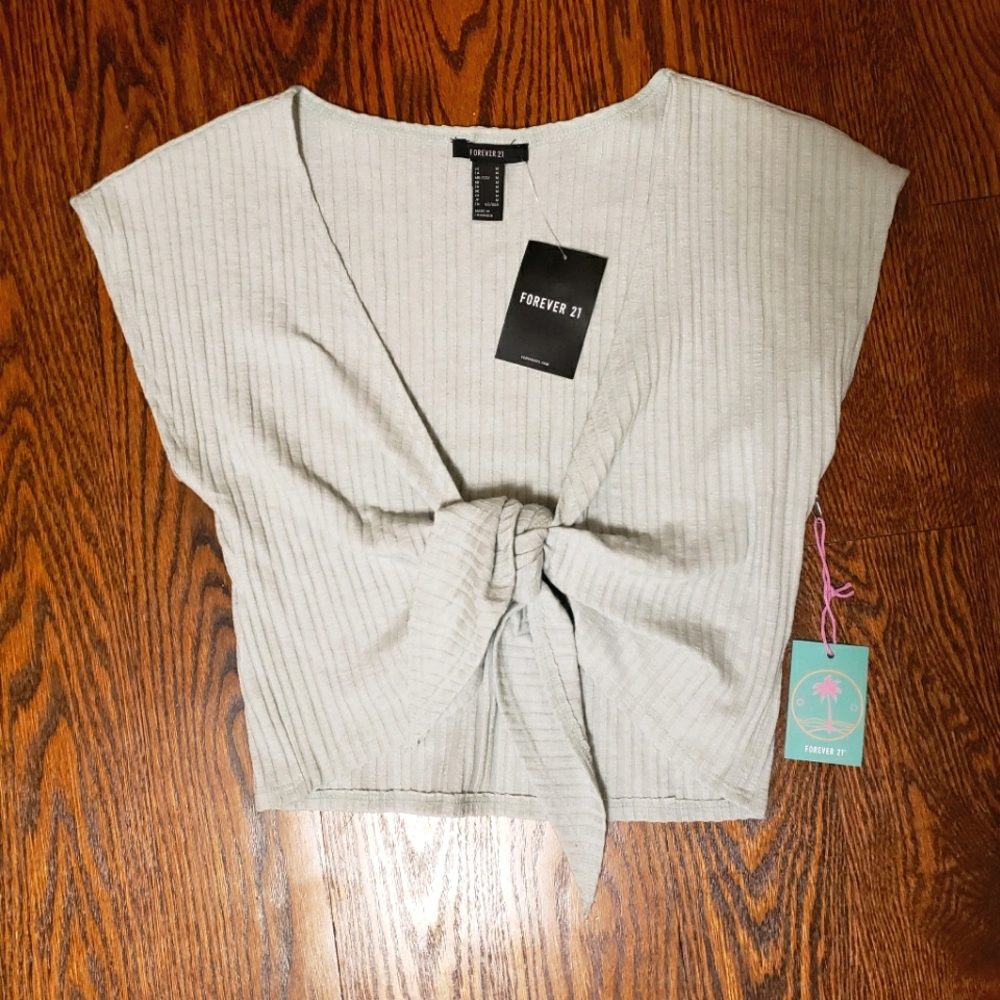 Tie front crop top